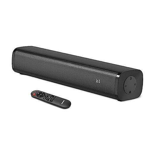 2.1 Sound Bars for TV, Built-in Subwoofer, 6 Levels Voice Enhancement, Black