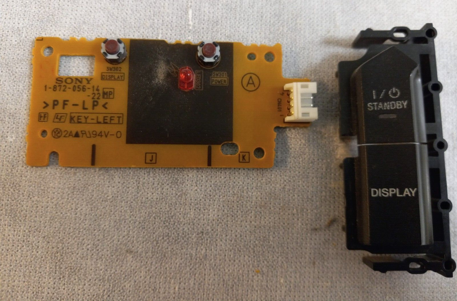 SONY MHC-EC77 Mini Component Stereo POWER BUTTON & DISPLAY PCB w Buttons