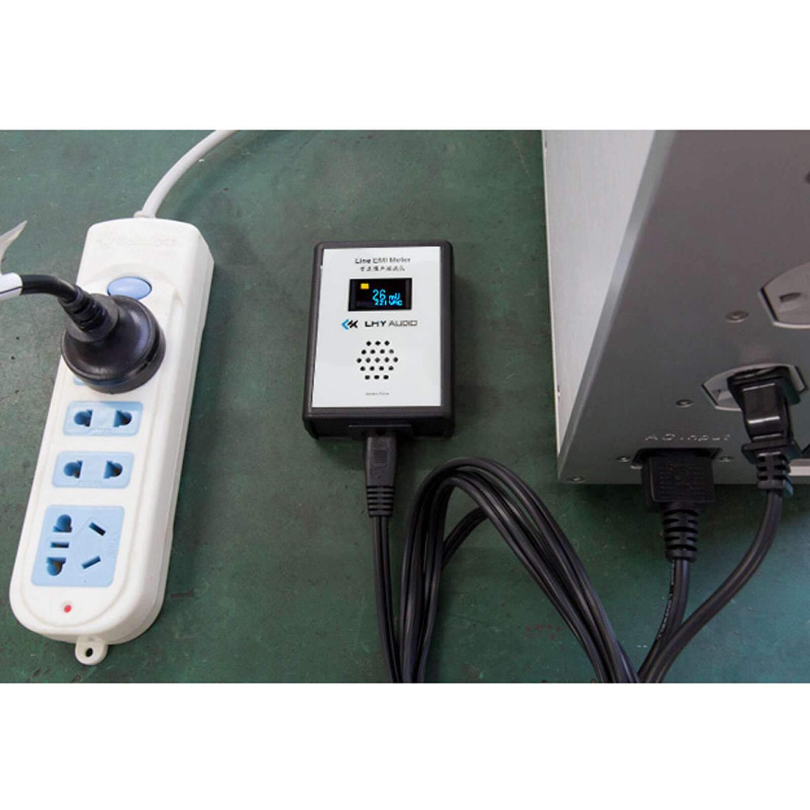 Line EMI Meter Mains Noise Tester Broadband AC Power Meter Ripple Analyzer OLED