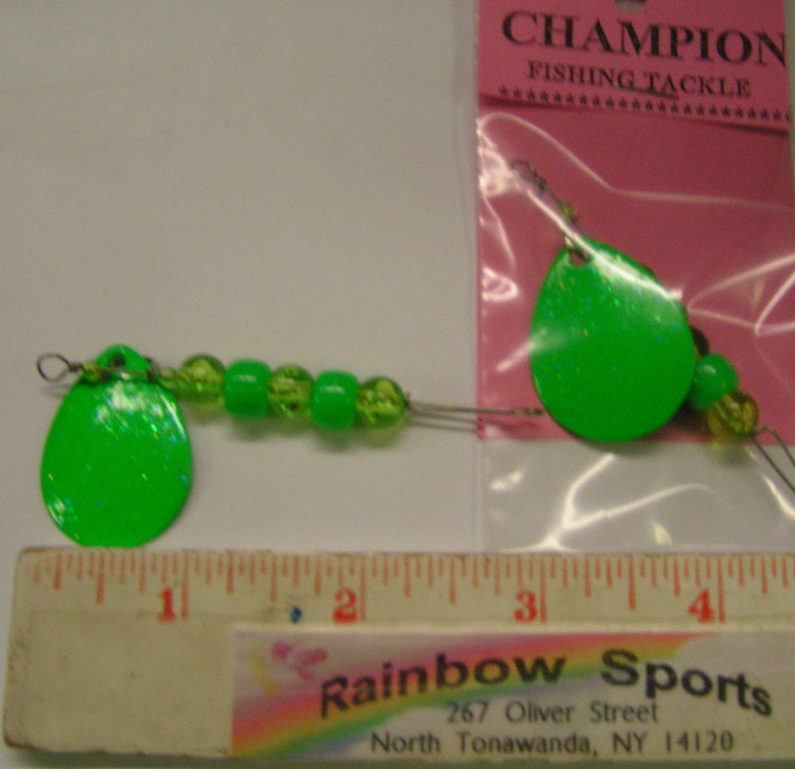 2 - RS CHAMPION BUMBLE-BUG #4 COLORADO SINGLE BLADE DRIFTING SPINNER - GREEN