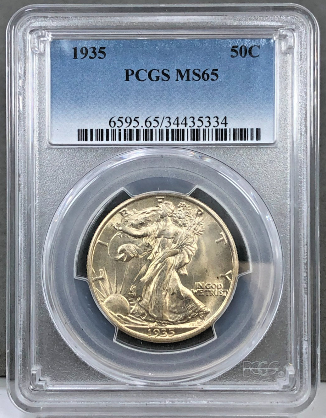 1935 U.S. 50c Walking Liberty Half Dollar PCGS MS65