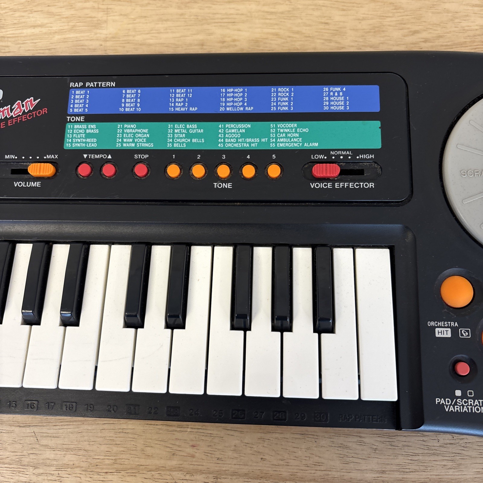 Vintage 1991 Casio Rapman Rap-1 Electronic Keyboard Voice Effector Working READ