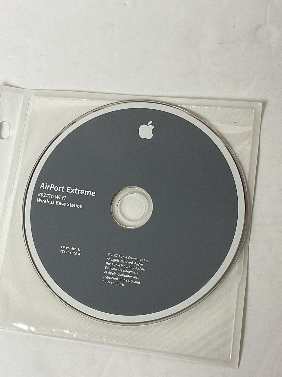 Macintosh Mac AirPort Extreme Version 1.1 Software Installation CD Disc