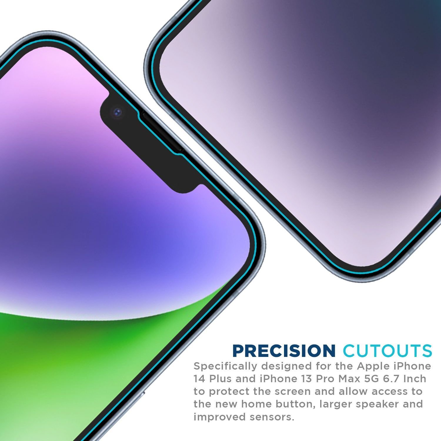 Tech Armor Glass Screen Protector for iPhone 14 Plus and 13 Pro Max 6.7" 3-PACK