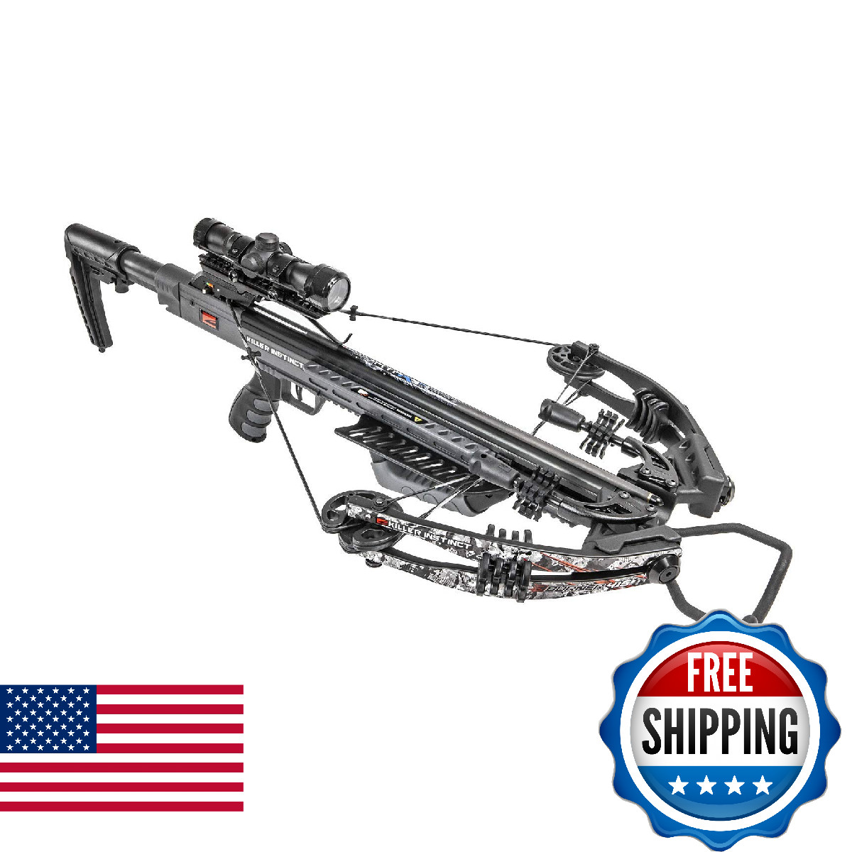 Killer Instinct Burner 415 Fps Crossbow Package Gray Camo 1106-G