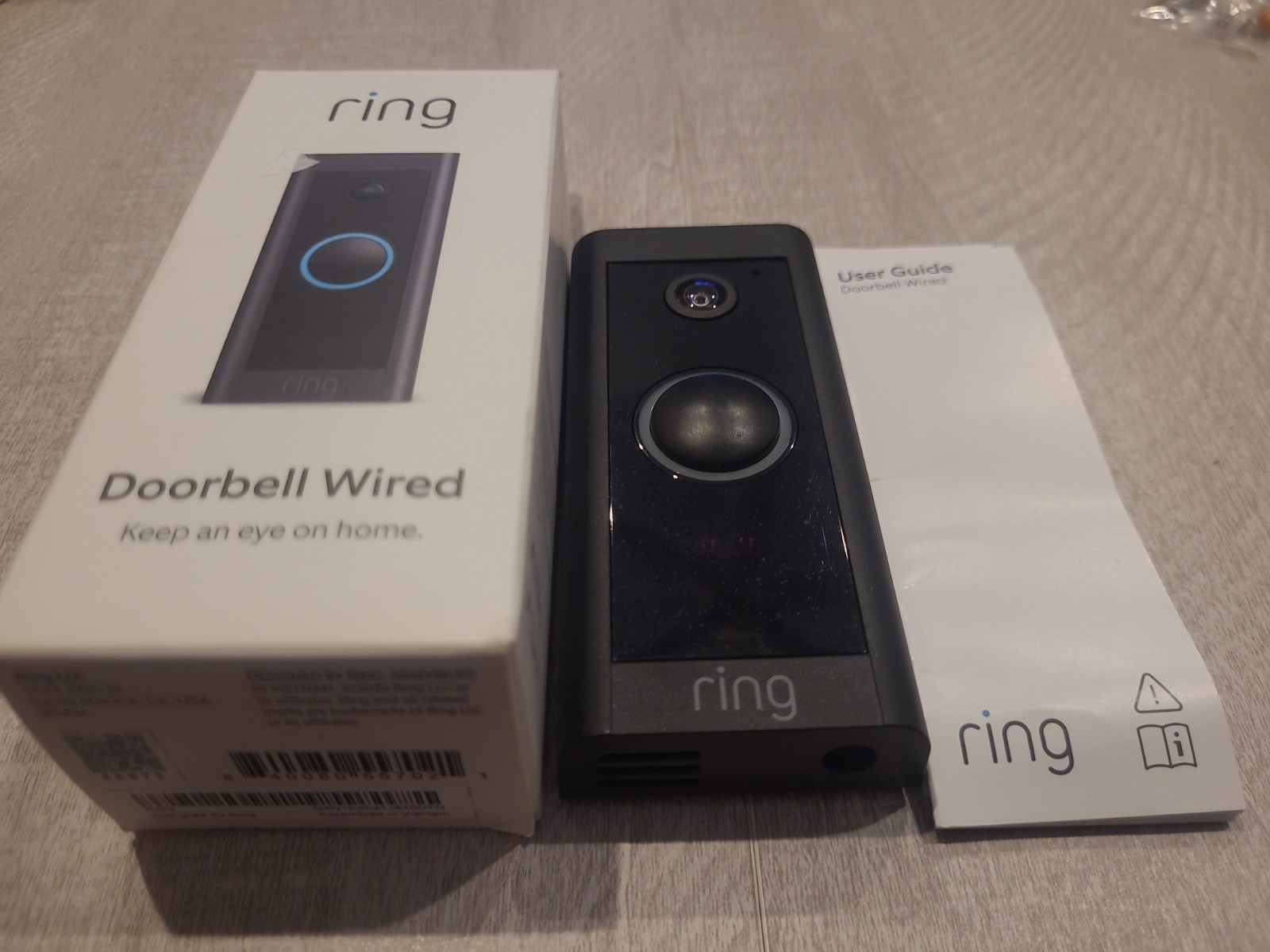 RING VIDEO WIRED DOORBELL CAMERA 2ND GENERATION BACKPLATE Never Installed W/BOX