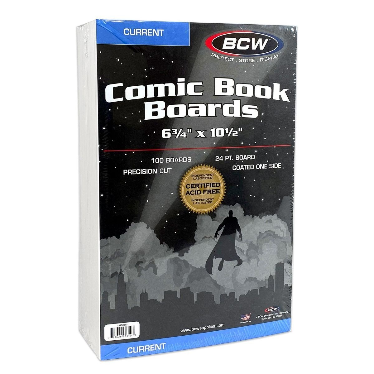 100 Pack BCW Current Age Comic Book Backer Boards AcidFree 24PT 6 3/4" X 10 1/2"