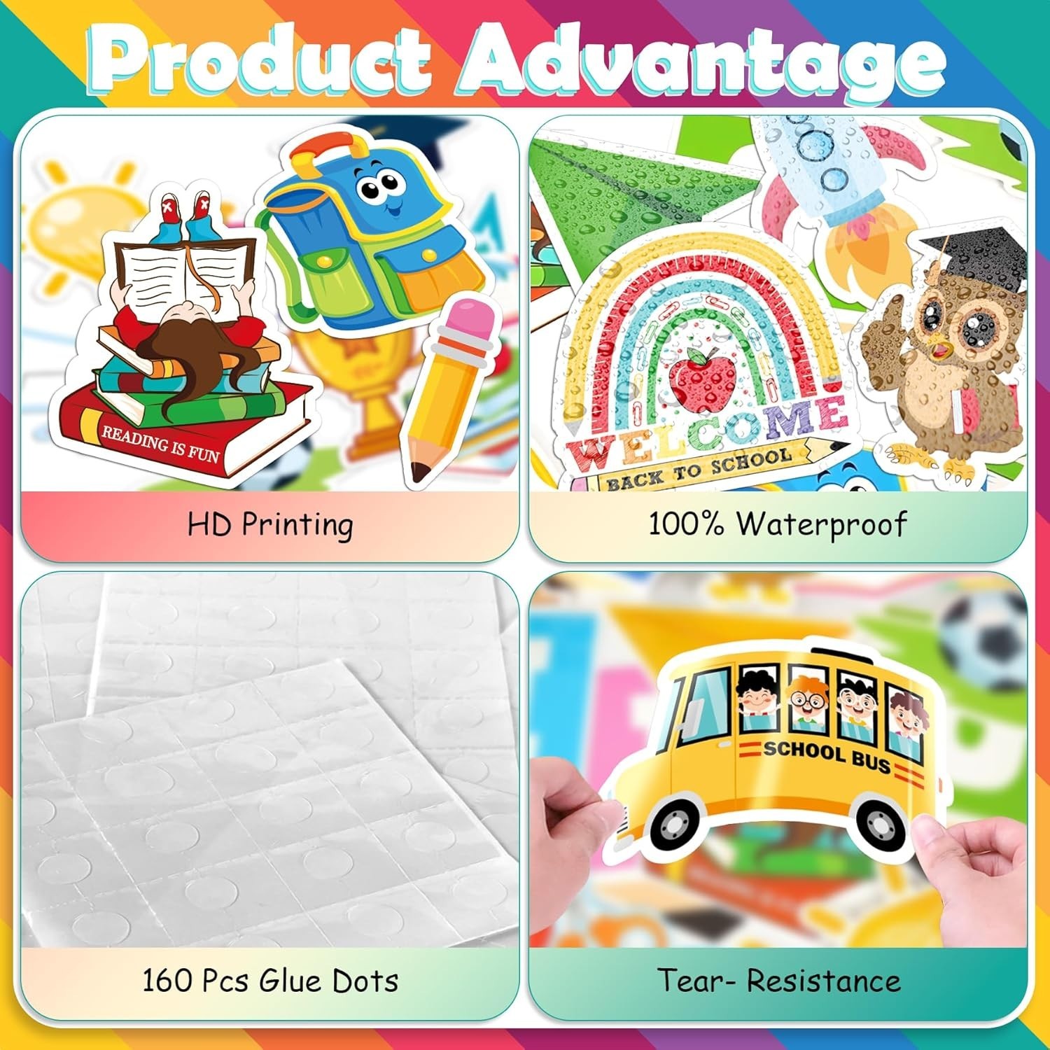 Back to School Decorations for Bulletin Board Set - 53 Pcs