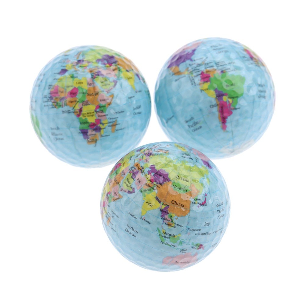 Golf Practice Ball World Globe Map Golf Ball Gift Golfer Dia1.68inch 3pcs/lot