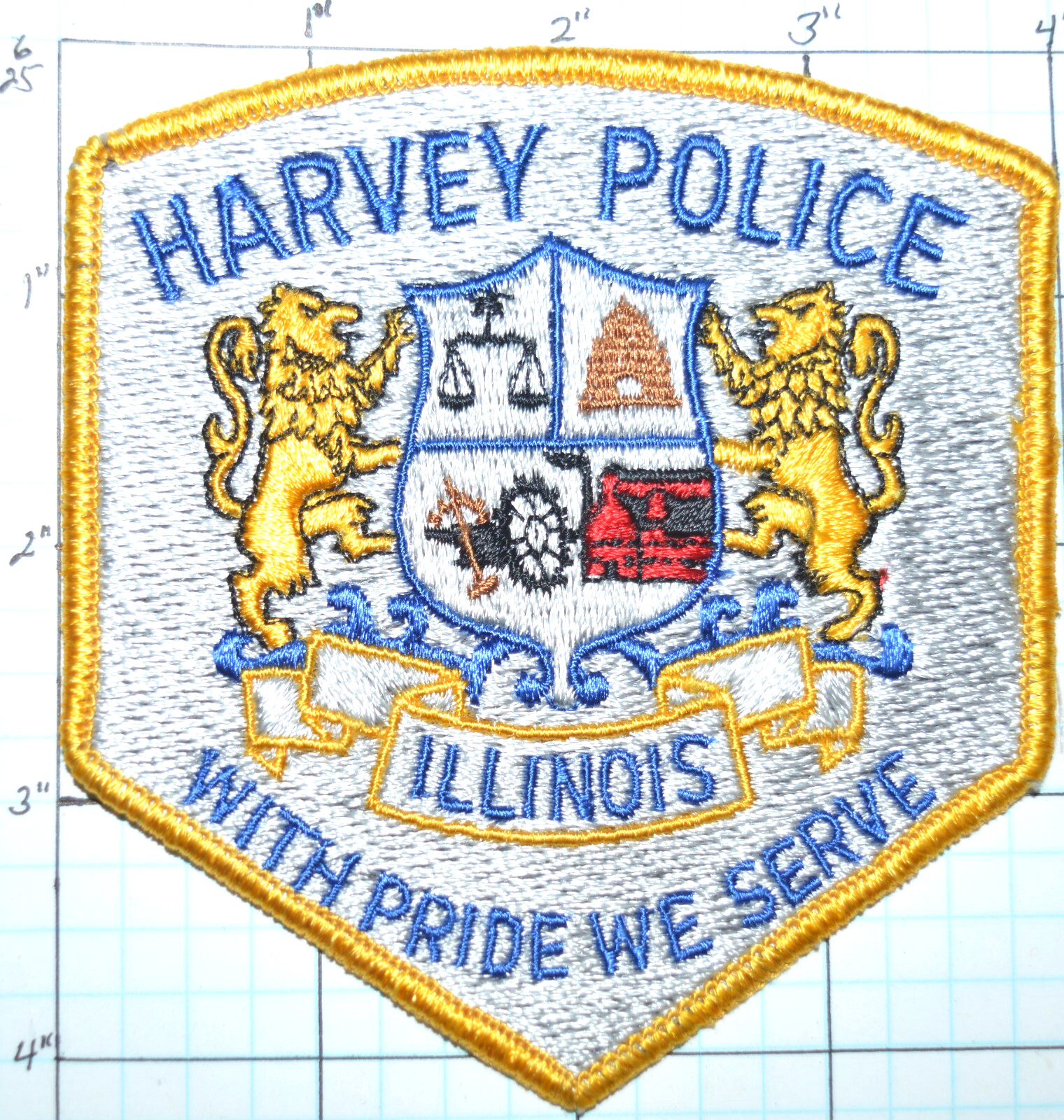 ILLINOIS, HARVEY VINTAGE POLICE DEPT PATCH