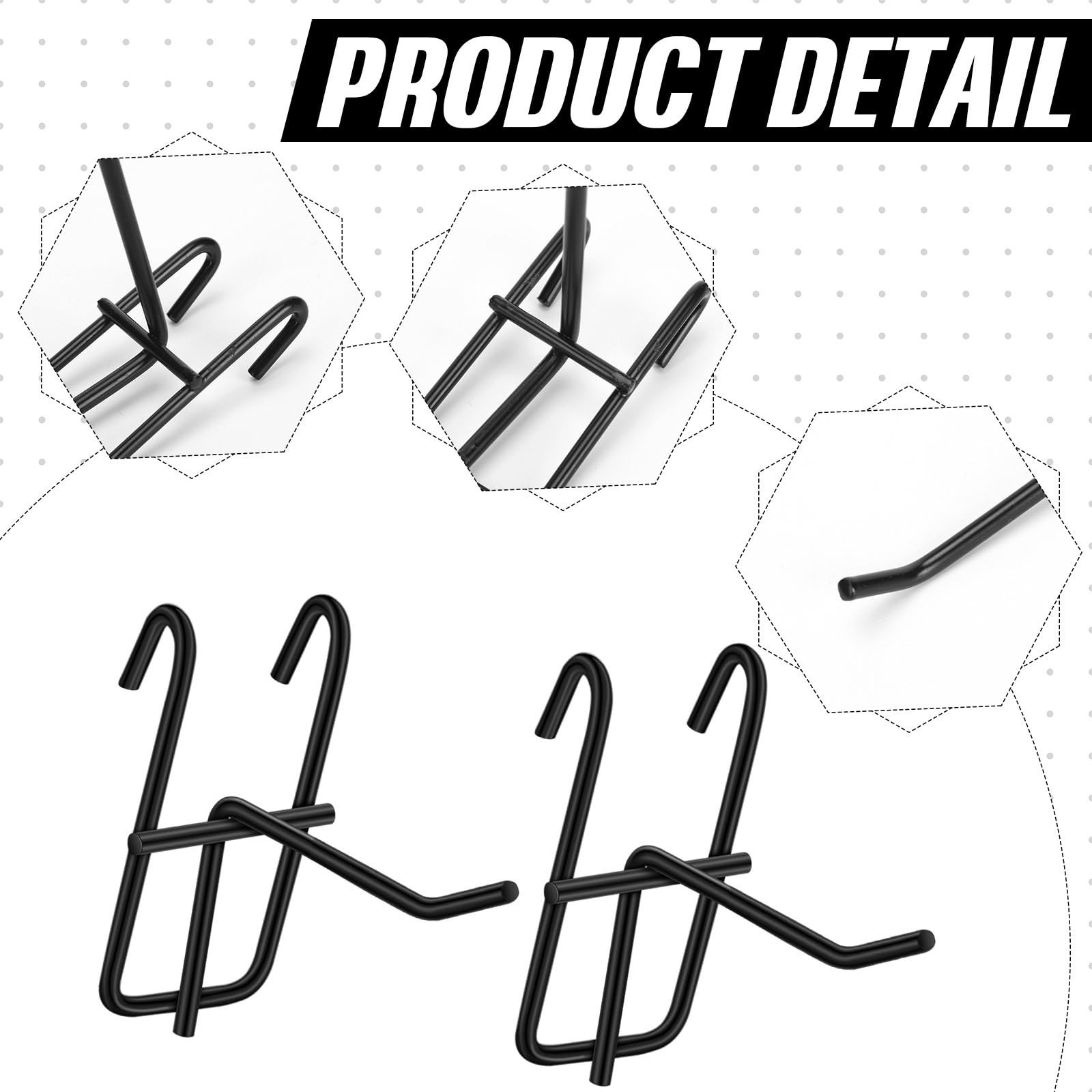 2 Inch Grid Wall Hooks 25 Pcs Gridwall Panel Hooks Store Garage Wall Mount Or...