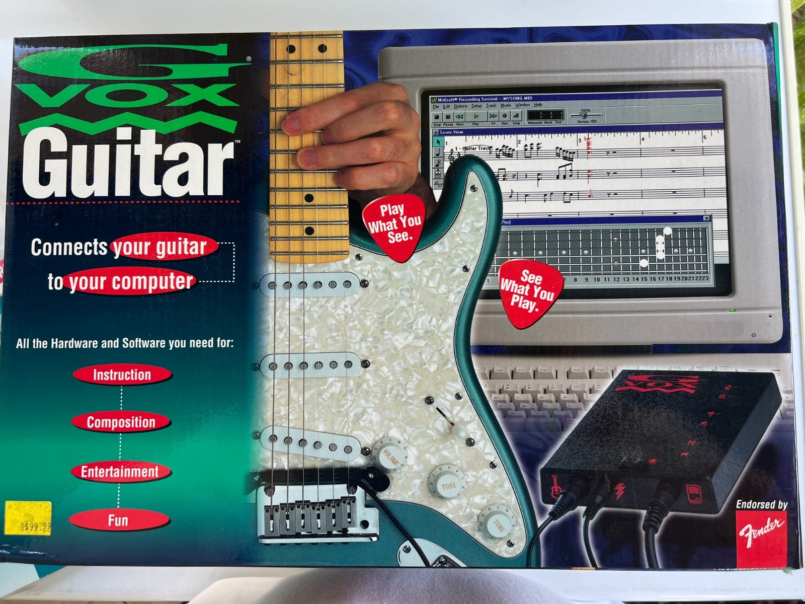 Vintage G Vox Guitar System Connects Your Guitar To Your Computer