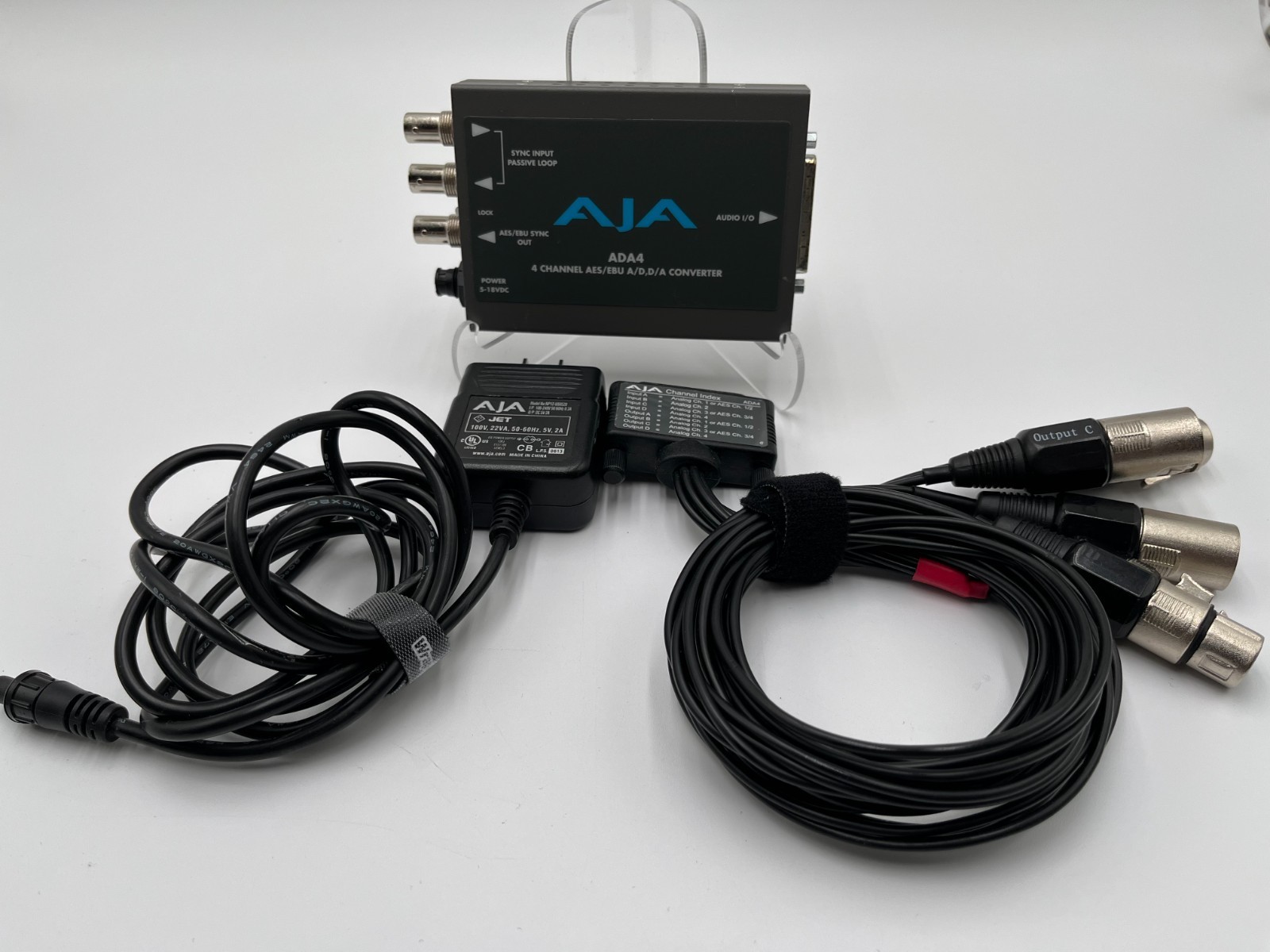 AJA ADA4 4-Channel Bi-Directional Audio A-D and D-A Mini Converter, Power Tested