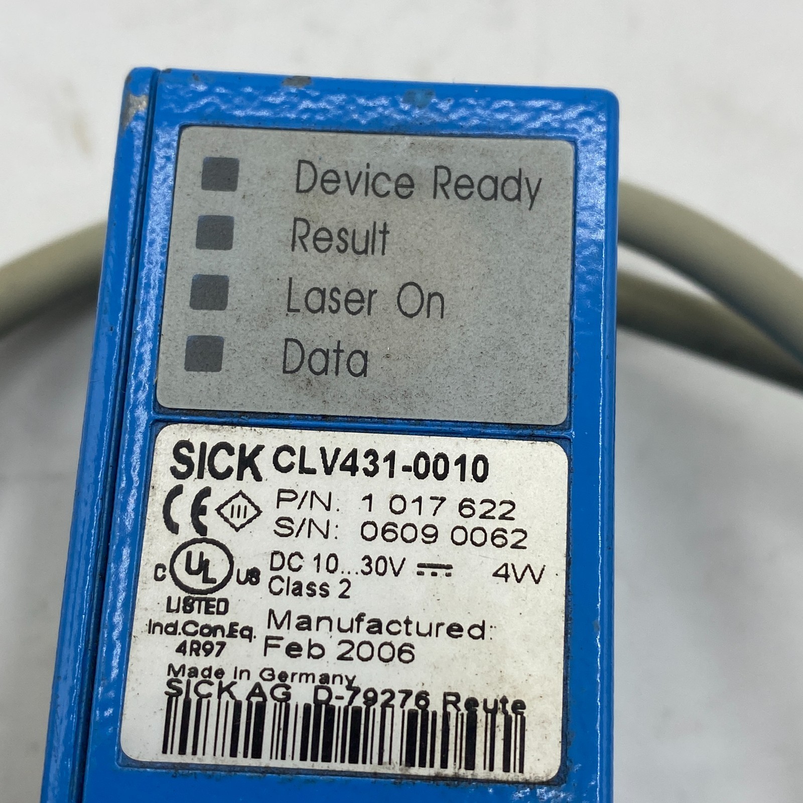 SICK CLV431-0010 Industrial Barcode Reader Scanner 1017622 CLV431 ✅
