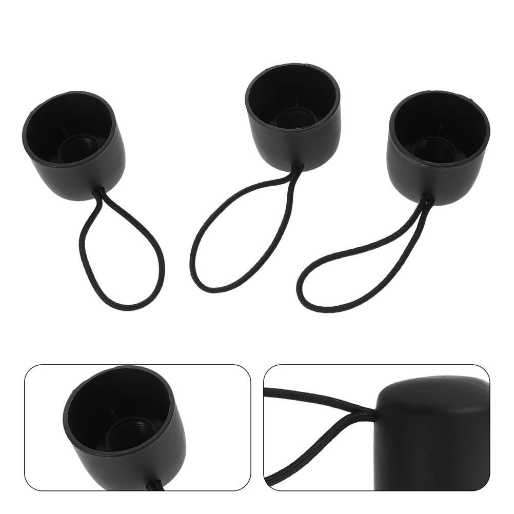 3 PCS Umbrella End Cap with Strap Grip Sleeve Matte Handle Replacement