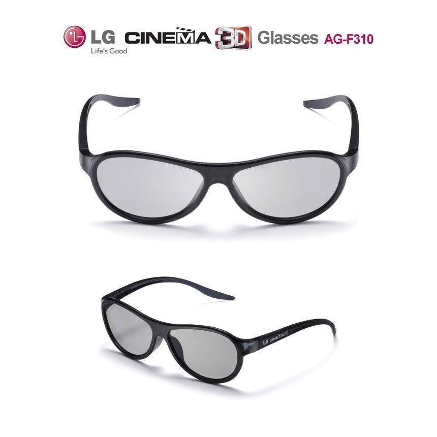 2-PACK:  LG AG-F310 Cinema 3D Glasses Bundle - Black