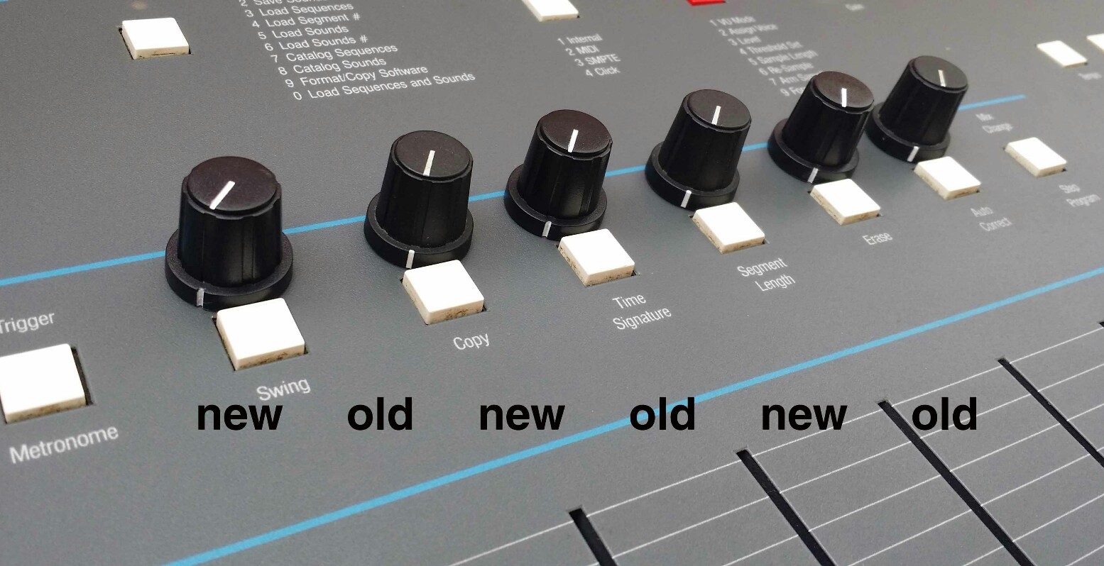 (3) Brand New Replacement Knobs For E-mu SP1200 or SP-12 Emulator II Drumulator