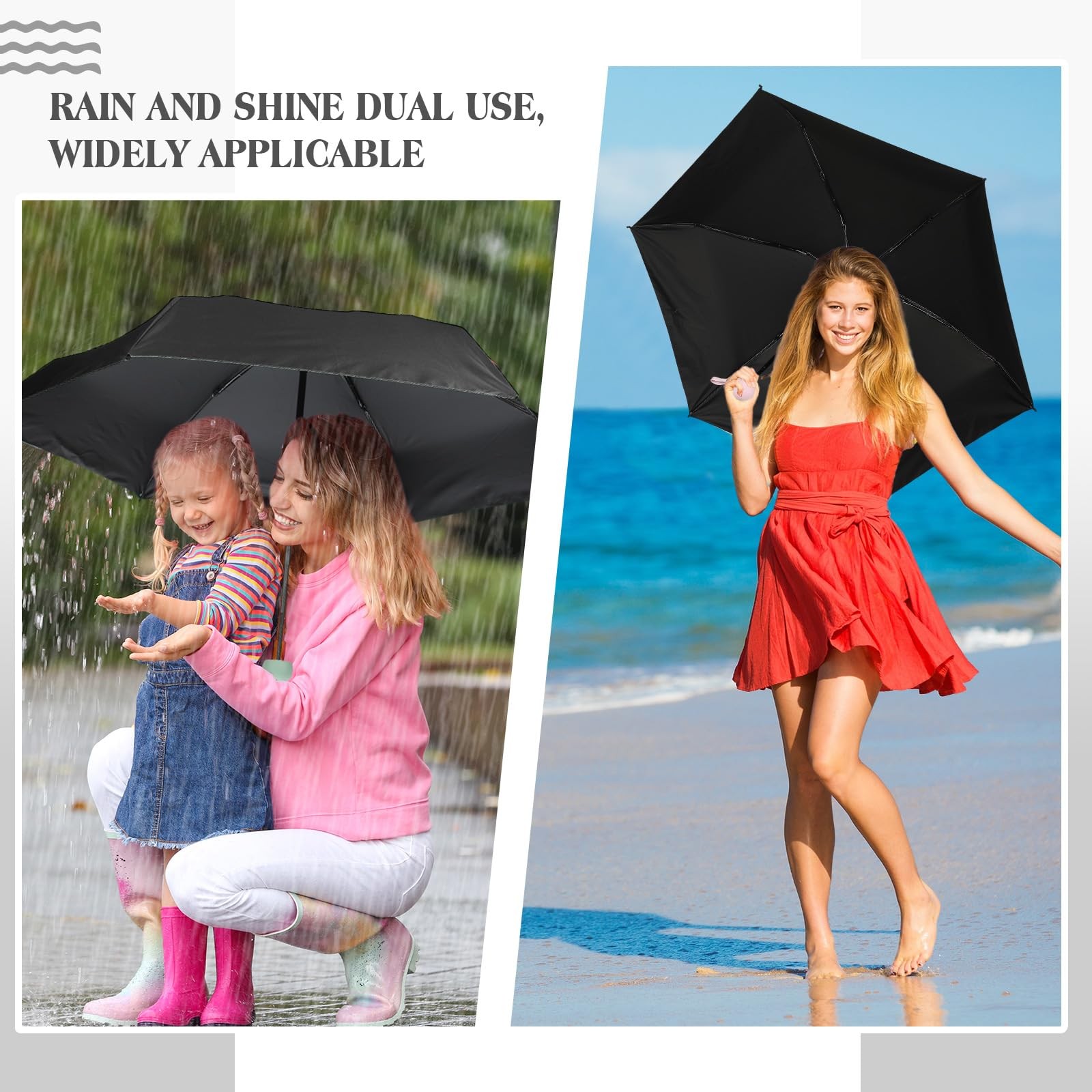 12 Pcs Travel Mini Umbrellas for Purse Bulk Folding Compact Lightweight Windp