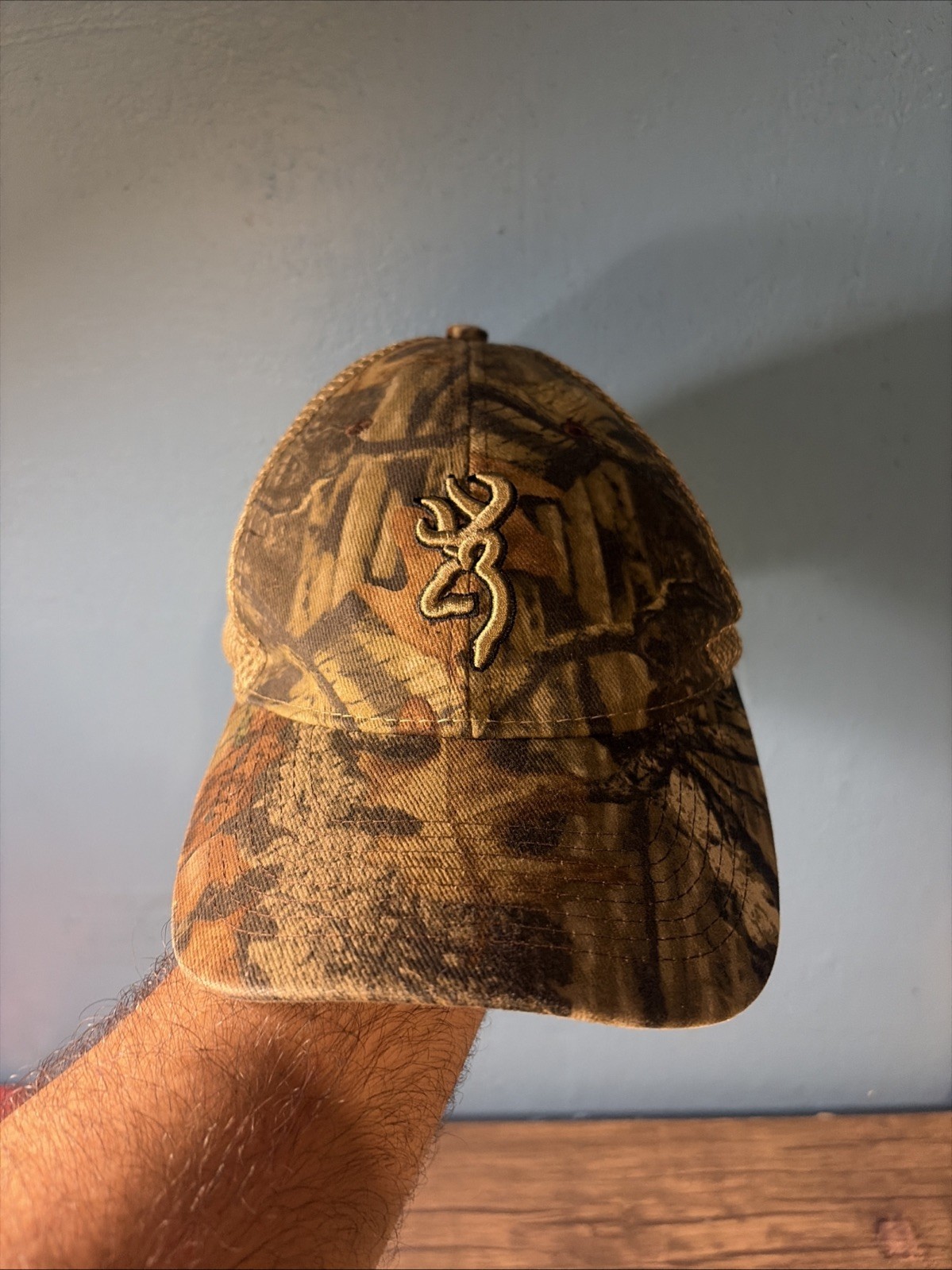 Browning Camo Hunting Baseball Hat  Brown Adjustable
