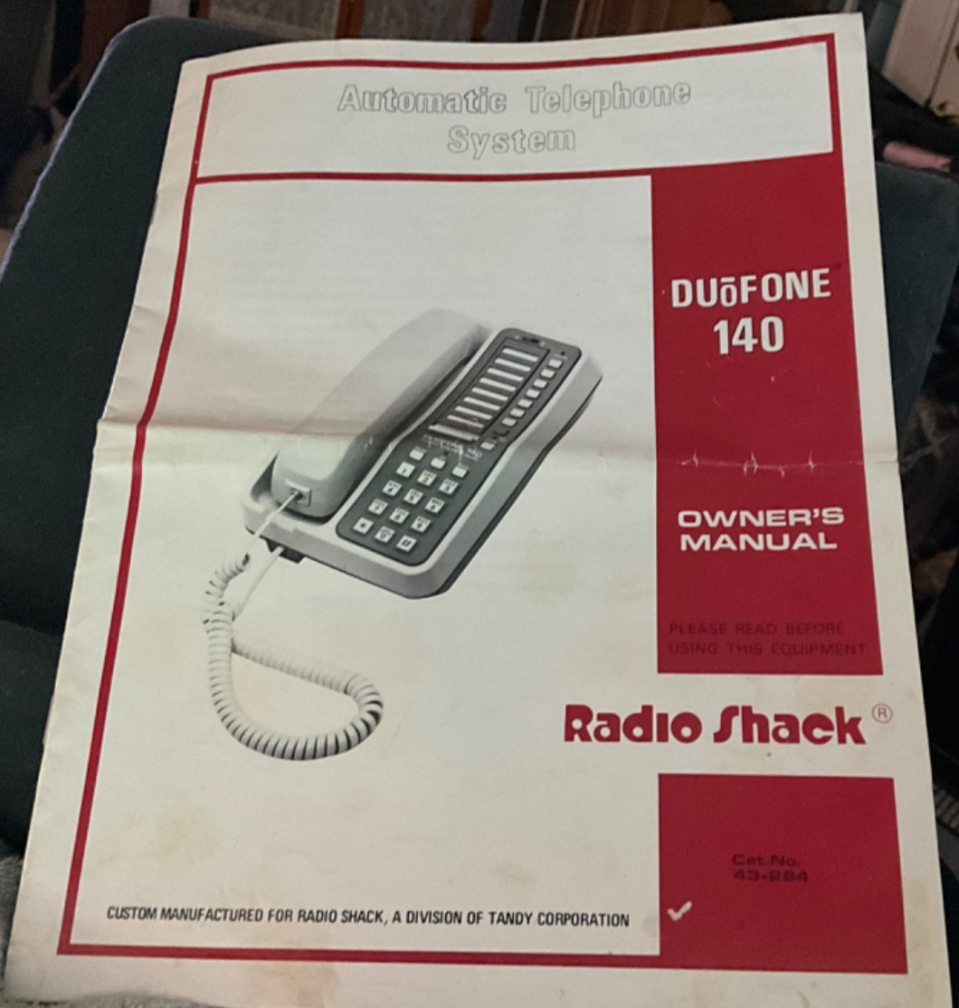 Duofone 140 Auto Telephone System Owner’s Manual 43-294