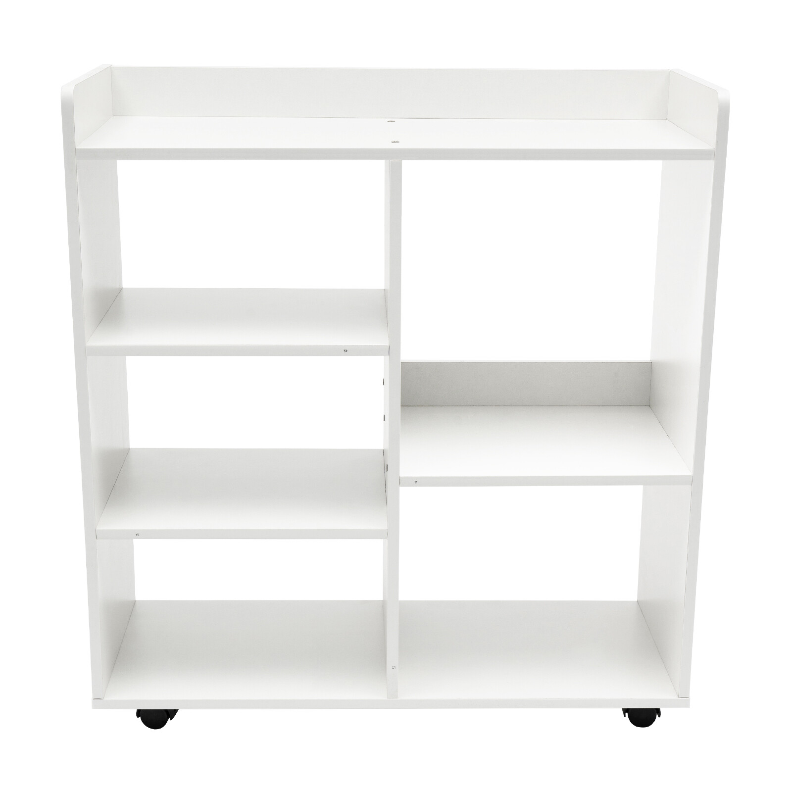 Mobile Printer Stand Rolling Office Scaner Cart Storage Shelf Warm White