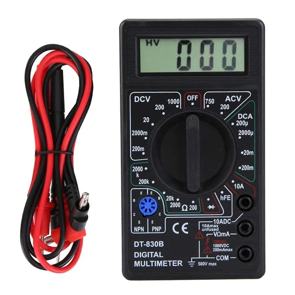DT-830 B Digital Multimeter Voltage Current Ohm Tester with LCD Display