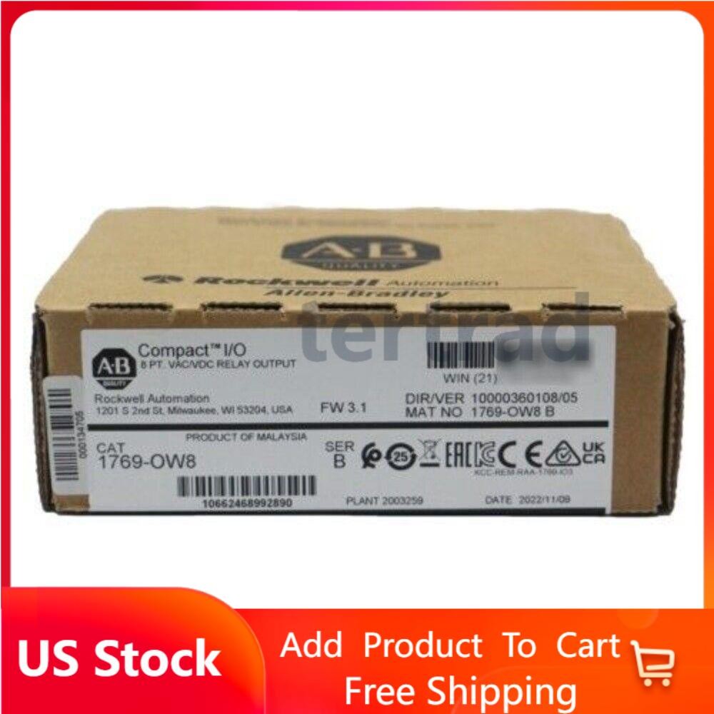 AB 1769-OW8 Ser B CompactLogix Relay Output Module 1769OW8 New Sealed USA