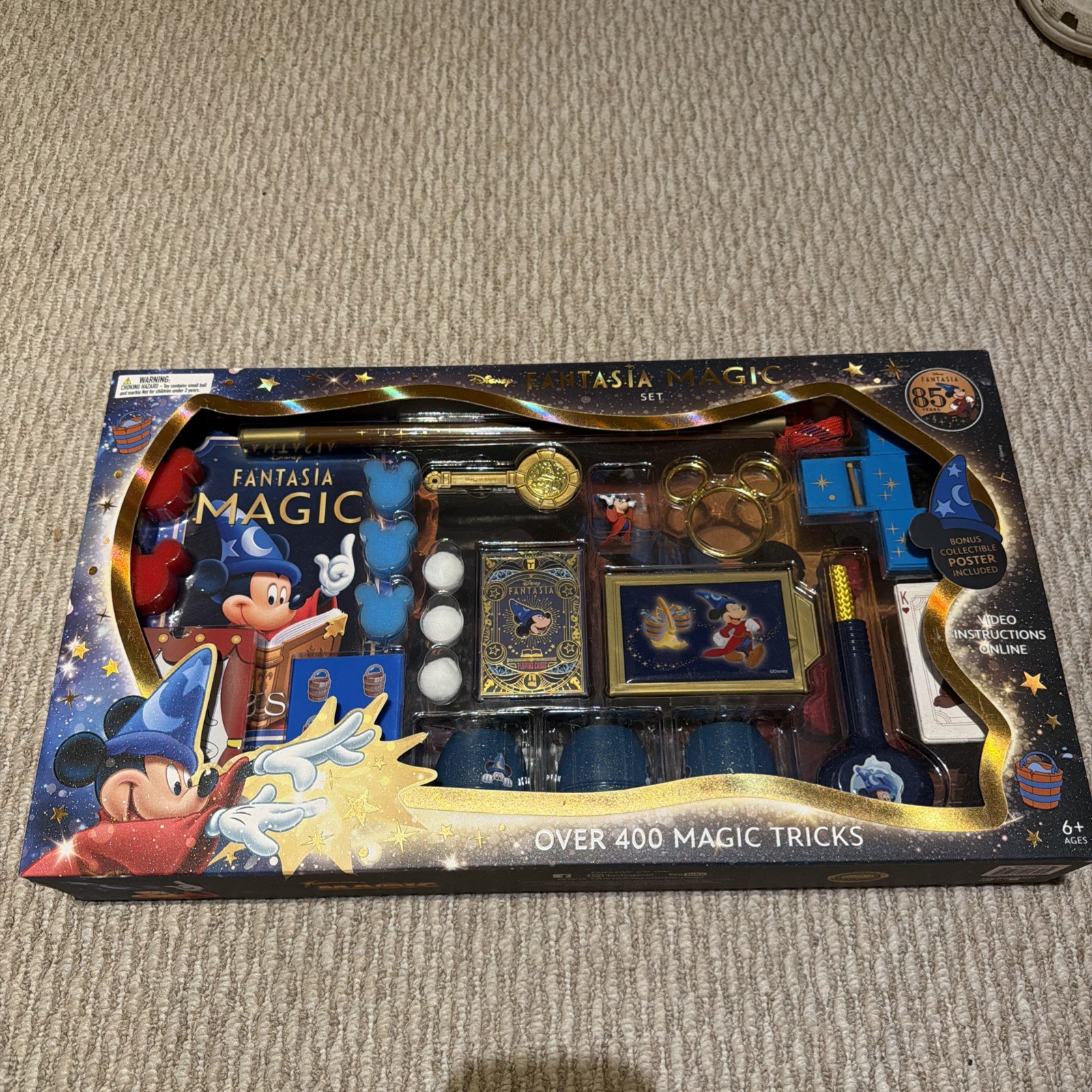 Disney Fantasia Magic Set Mickey Mouse Over 400 Tricks Kids 6+ Plus Bonus Poster