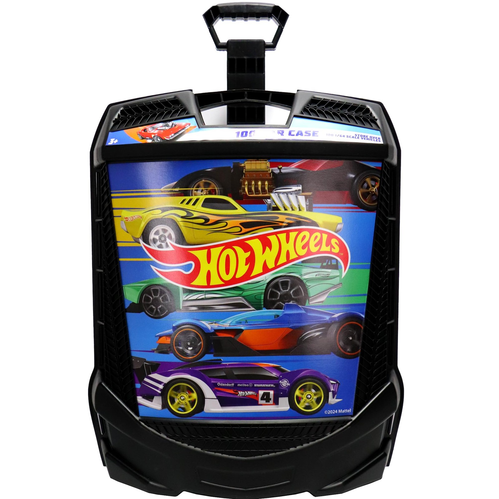 Hot Wheels 100-Car Storage Case – Large Capacity 100 Car Case, Multi
