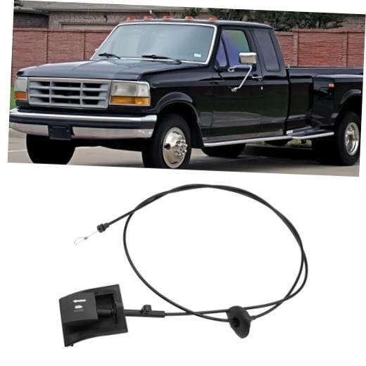Compatible with 1992-1997 Ford Bronco F150 F250 F350 Hood Release Cable &