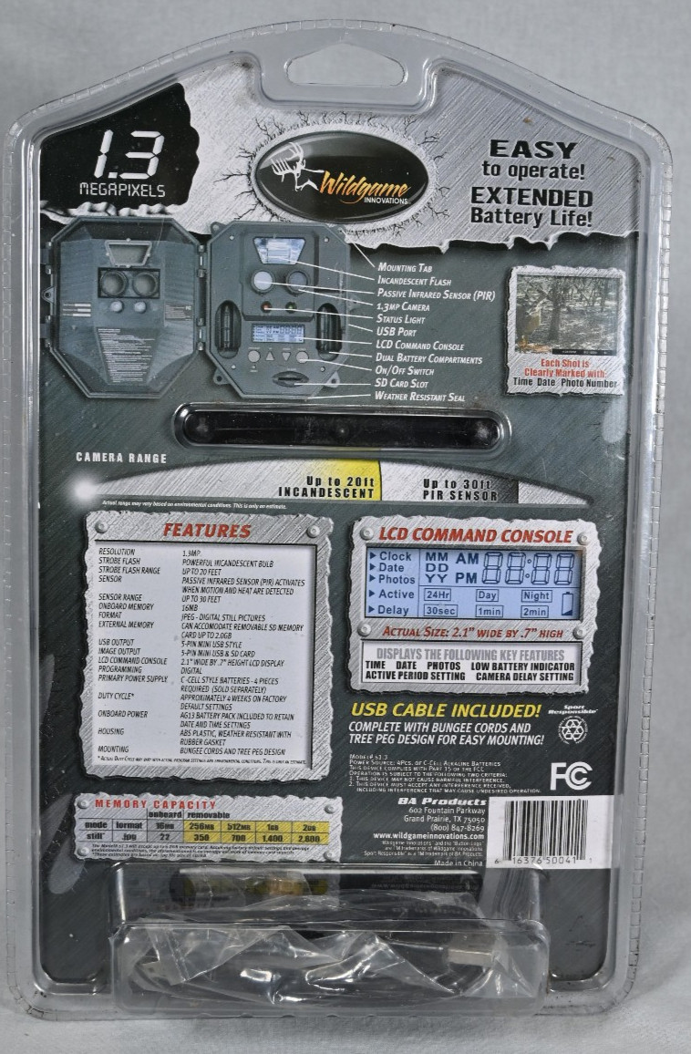NEW Wildgame Innovations Digital Game Scouting Trail Camera 1.3 Pixels