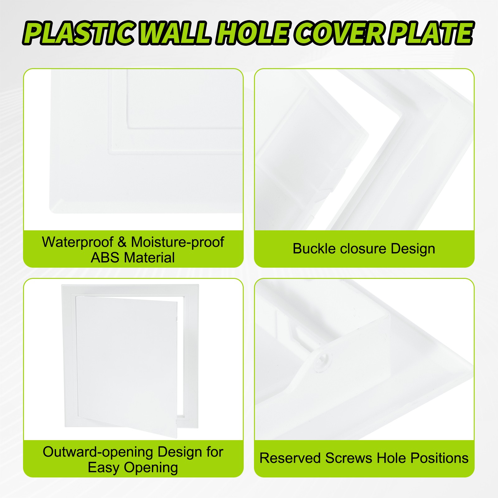 9.9x11.9 Inch Access Panel for Drywall and Ceiling, ABS Plastic Material (White)