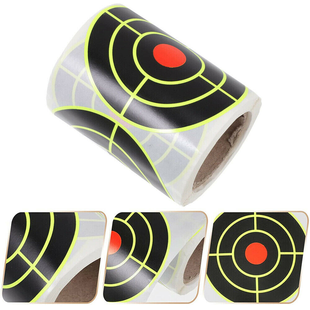 250pcs 3" Shooting Splatter Target Stickers Roll Fluorescent Self Adhesive Paper