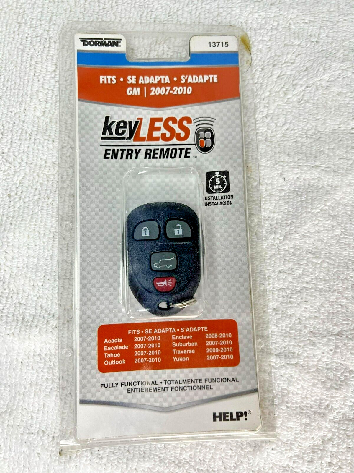 Dorman 3 Button KeyLess Entry Remote 13715 -GM 2007-2010 New