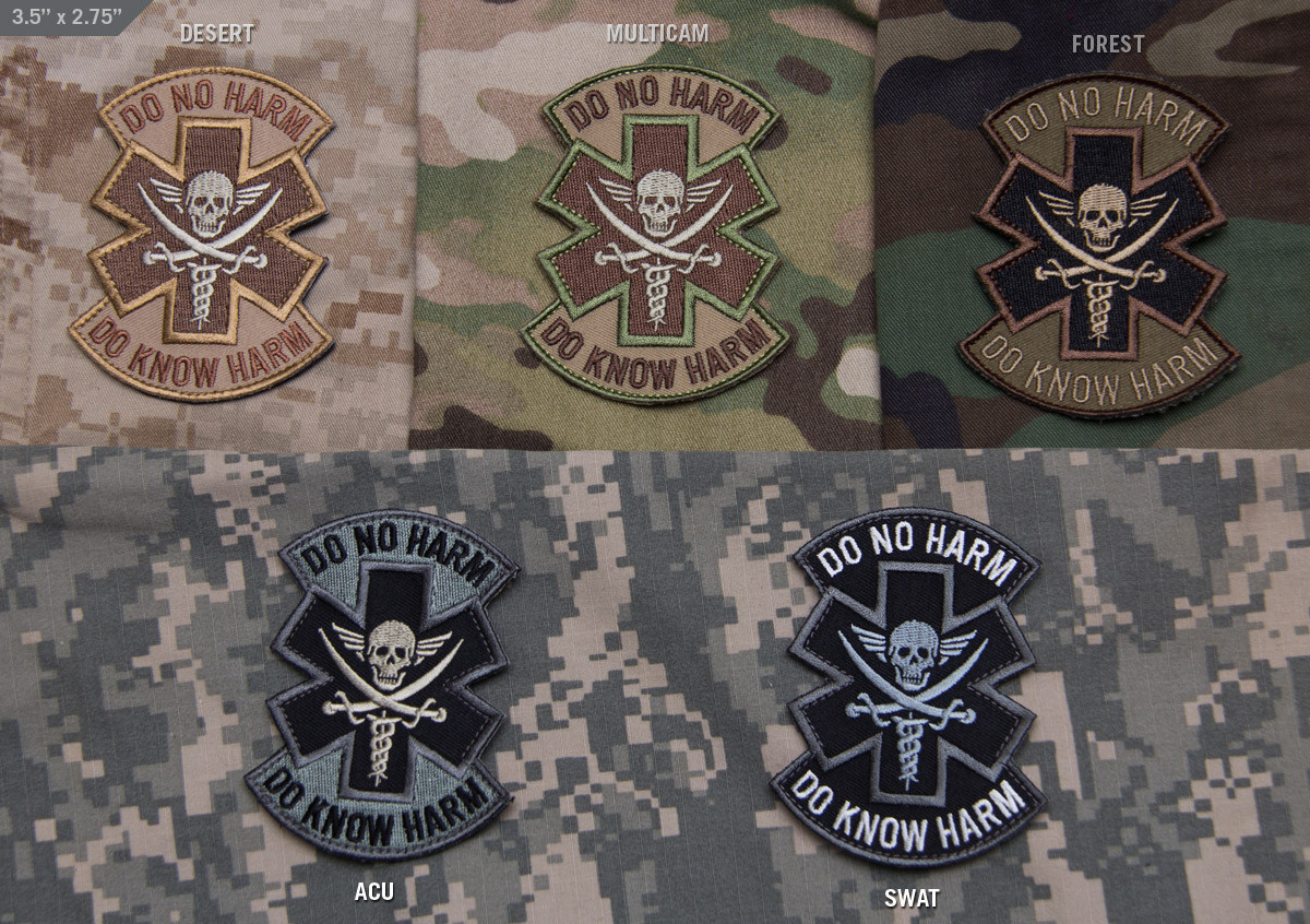Milspec Monkey MSM Morale Patch - DO KNOW HARM - Pirate - MULTICAM ARID - NEW