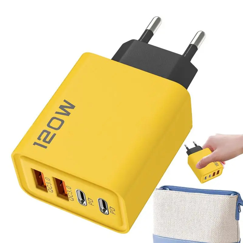 120W PD Charger Type C Phone Quick Charging USB Wall Power Adapter EU/US/UK Plug
