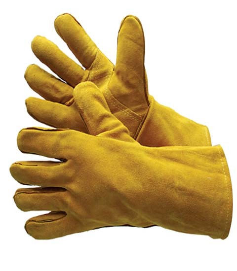WELDING LEATHER GLOVES WITH REINFORCED THUMB - 1 Dozen - Large