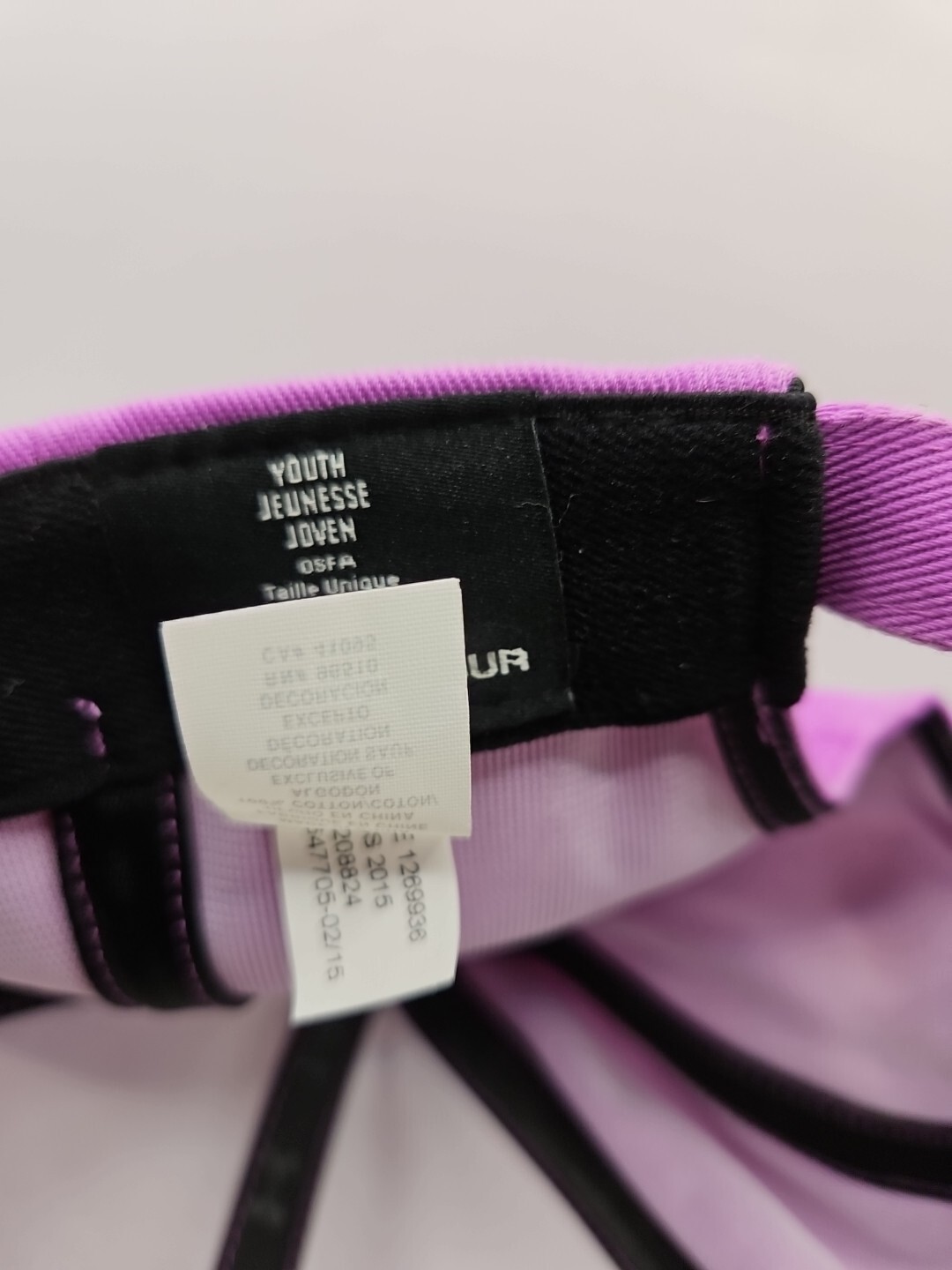 Under Armour Coldblack Running Hat Cap Youth Adjustable Purple Lightweight