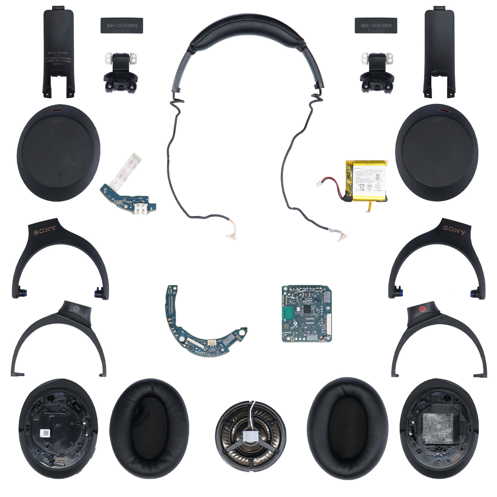 Genuine Original Sony WH-1000XM4, WH-1000XM4/B, WH1000XM4 Replacement Black Part