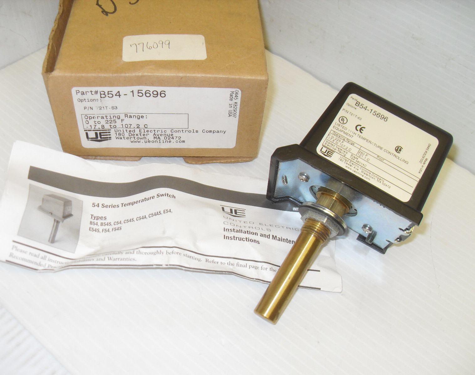 ⭐NEW IN BOX⭐ UE UNITED ELECTRIC B54-15696 TEMPERATURE CONTROL