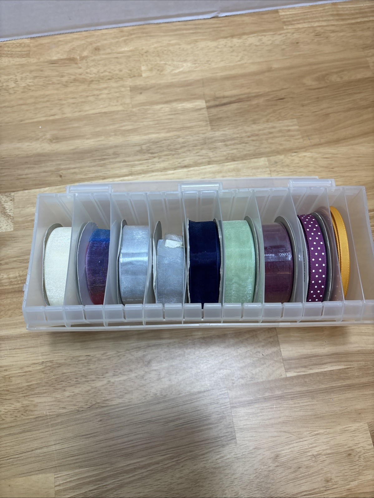 Craft Mates Apothecary Ribbon Dispenser Holder 10 Divided Sections Read