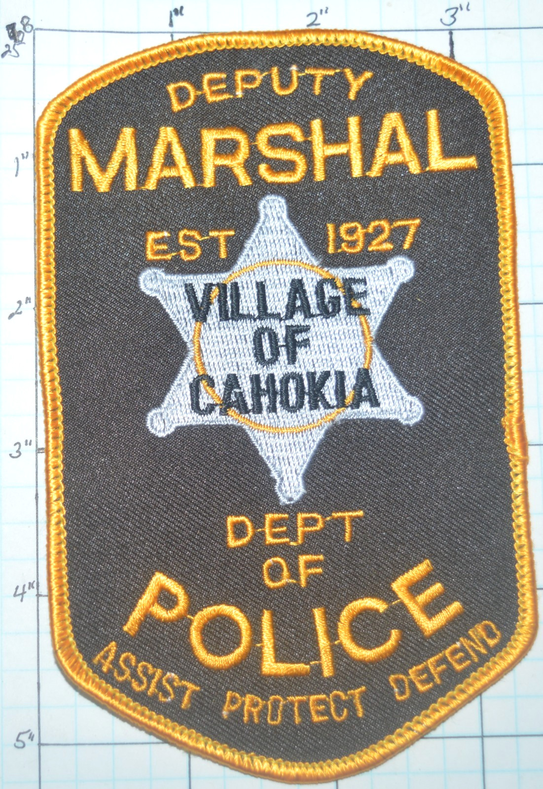 ILLINOIS, CAHOKIA DEPUTY MARSHAL POLICE DEPT VINTAGE PATCH