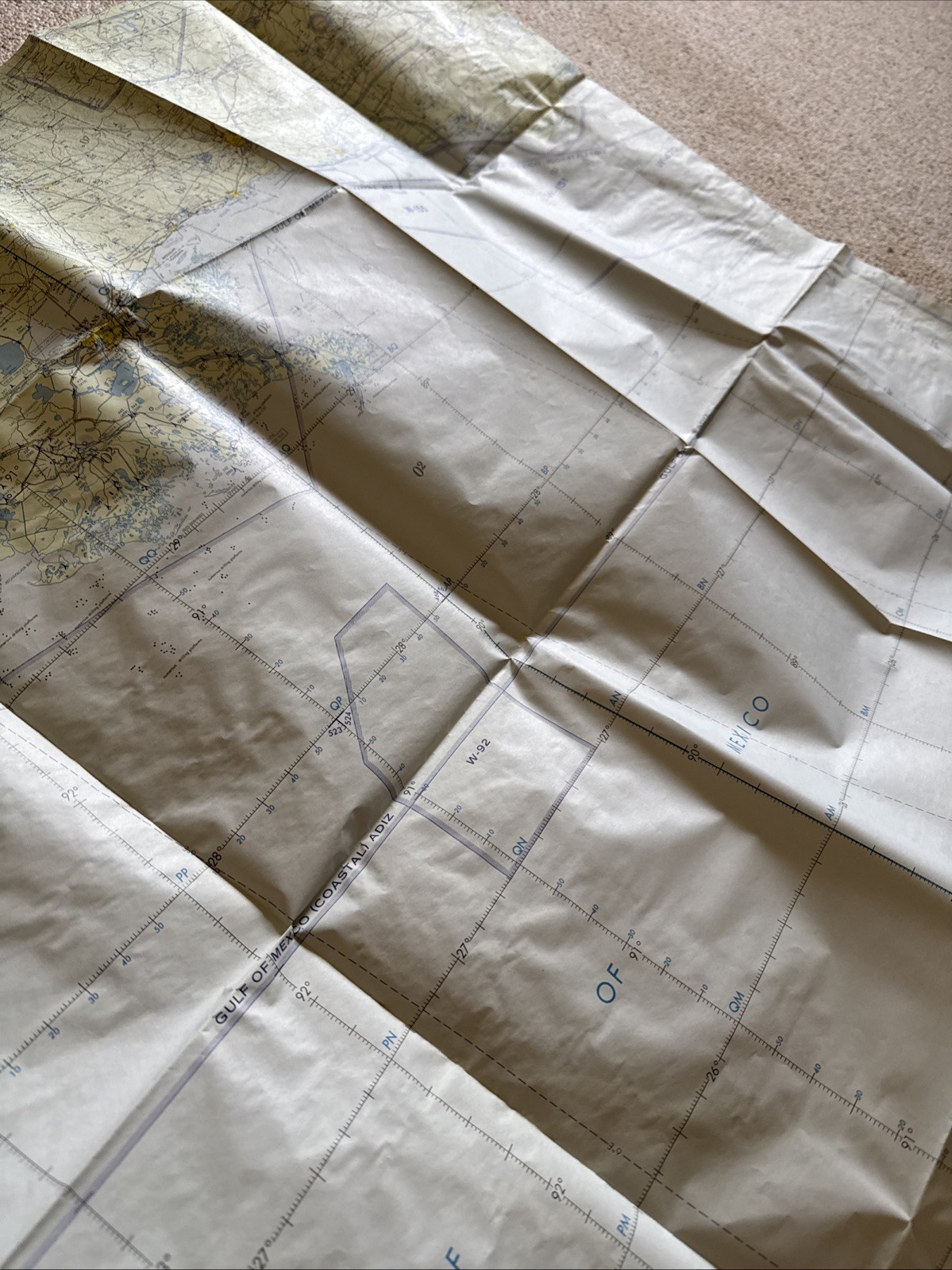 Vintage ONC H-24 Operational Navigation Chart – Military Aviation Map – Cold War