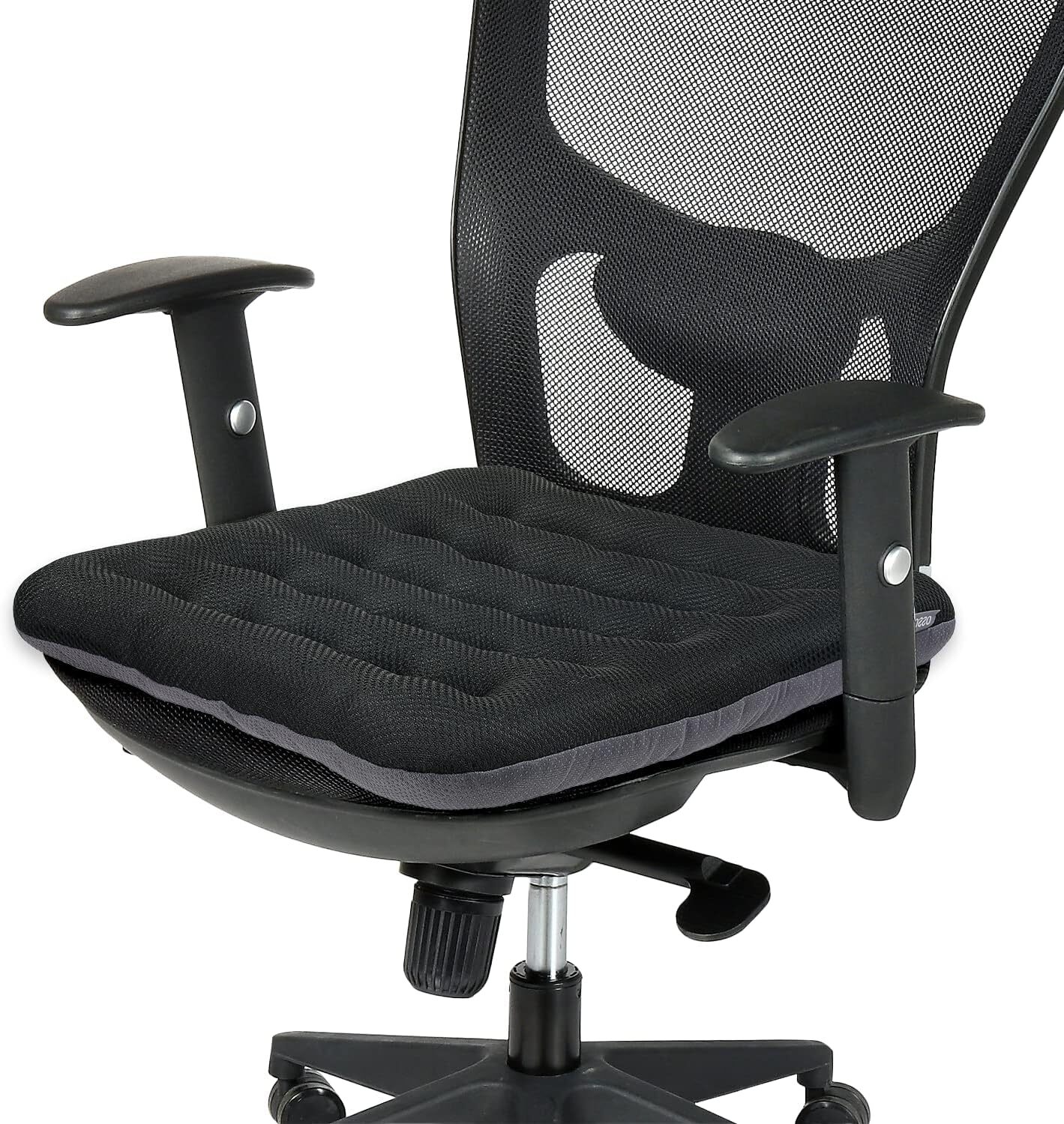 SINOSSO Excellent Support Effect Office Chair Cushion 1 Pack, Luxury Black