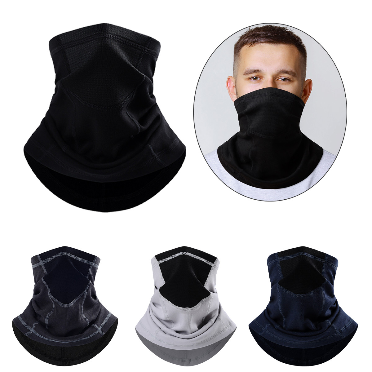 Balaclava Half Face Mask Neck Gaiter for Skiing Snowboarding Running Fishing