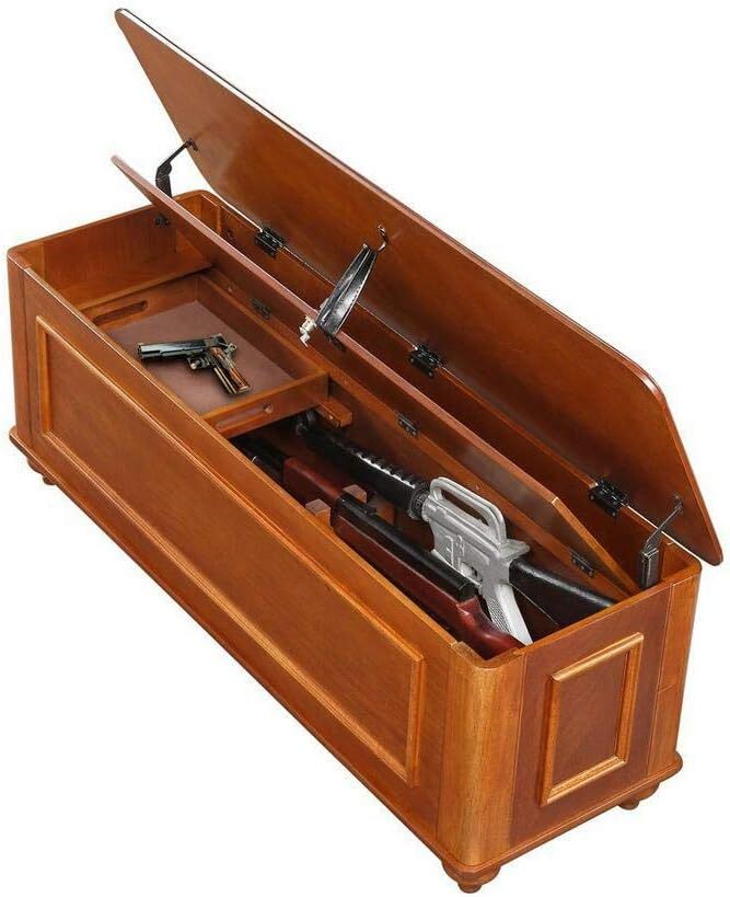 NEW Concealment Gun Wood Bench American Furniture Classics Cabinet Home Jewelry