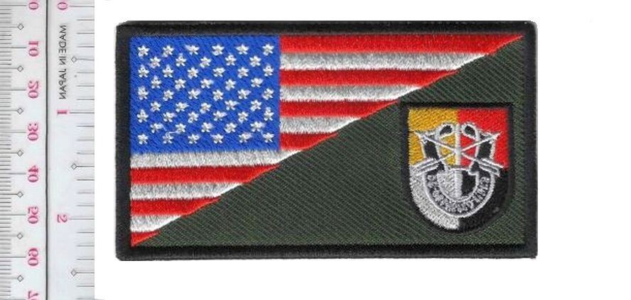 Green Beret US Army 5th Special Forces Group Airborne OD vel hooks No Tariff