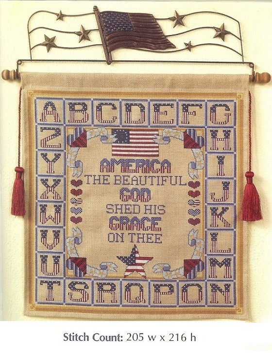 PRAISE FOR AMERICA  -  CROSS STITCH PATTERN ONLY HM - SYA