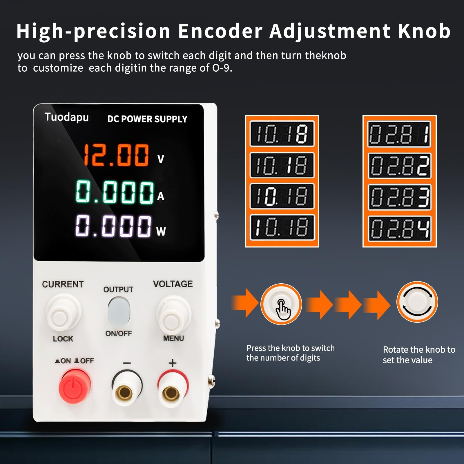 Adjustable DC Power Supply Variable Bench with Regulated Voltage Output –