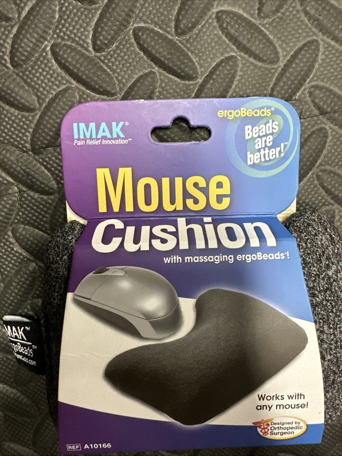 IMAK ergoBeads Gray Mouse Cushion - New